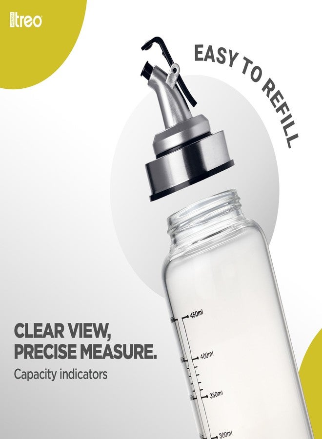 Treo By Milton Glide Oil Dispenser For Kitchen | Leak-Proof & BPA-Free | Food-Safe High Borosilicate Glass | Non-Porous with Capacity Indicator | Durable & Stylish Kitchen Accessory, 500 ml - Image 4